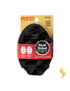 Red Kiss Twist Sponge Mini Double Side Esponja Para El Cabello